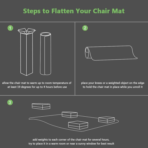 36" x 48" Office Chair Mat with Lip and Anti-Slip Spiked, Transparent Carpet Protector Desk Chair Mat for Hard Low Pile Carpet Floors