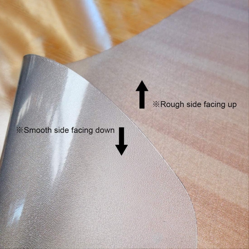 Tapis de chaise de bureau 36 x 48 po, protecteur de plancher en PVC translucide avec antidérapant pour planchers durs