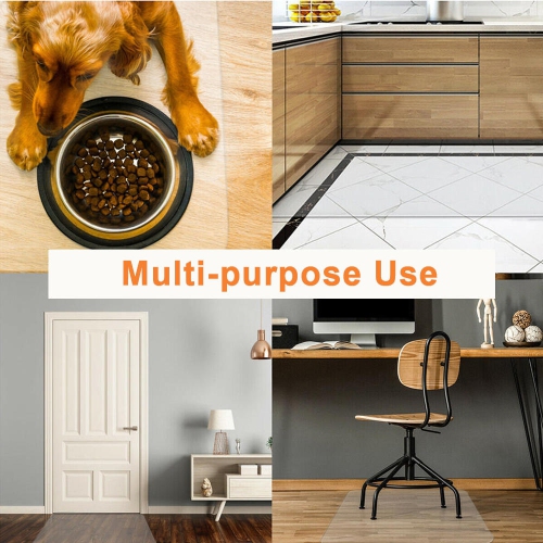 Tapis de chaise de bureau 36 x 48 po, protecteur de plancher en PVC translucide avec antidérapant pour planchers durs