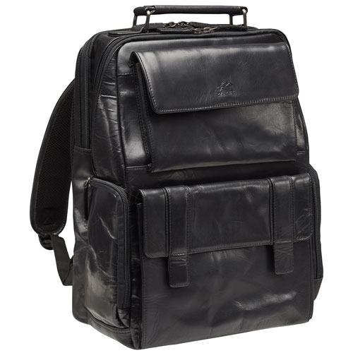 Mancini Buffalo 15.6" Laptop Travel Backpack - Black