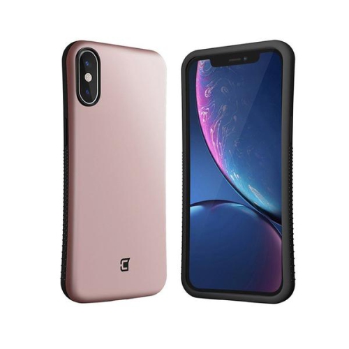 Image 1 de 5.. iPhone XS Max – Étui protecteur robuste, rose doré