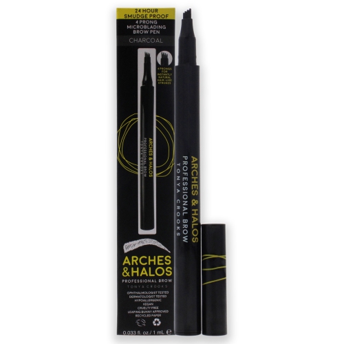 ARCHES AND HALOS  Microblading Brow Pen - By for Women - 0.033 OZ Eyebrow Pen In Charcoal