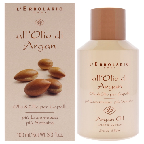 Oil for Hair - Argan Oil by LErbolario for Women - 3.3 oz Oil