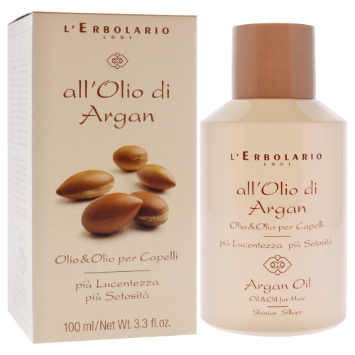 Oil for Hair - Argan Oil by LErbolario for Women - 3.3 oz Oil