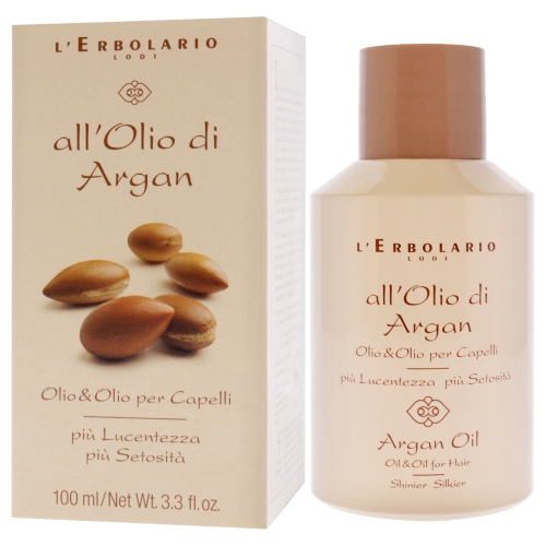 Oil for Hair - Argan Oil by LErbolario for Women - 3.3 oz Oil