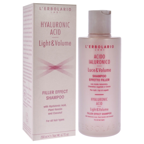 Hyaluronic Acid Light and Volume Shampoo by LErbolario for Unisex - 6.7 oz Shampoo