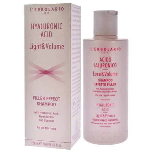 Hyaluronic Acid Light and Volume Shampoo by LErbolario for Unisex - 6.7 oz Shampoo