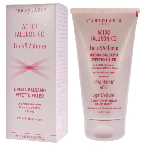Hyaluronic Acid Light and Volume Conditioner Cream by LErbolario for Unisex - 5.07 oz Conditioner