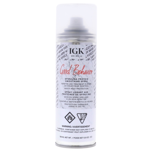 IGK  Good Behavior Spirulina Protein Smoothing Spray By for Women - 5.6 OZ Hair Spray