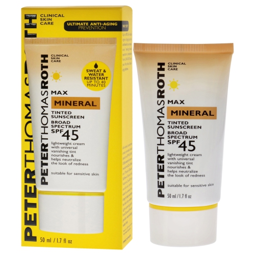 Max Mineral Tinted Sunscreen SPF 45 by Peter Thomas Roth for Unisex - 1.7 oz Sunscreen