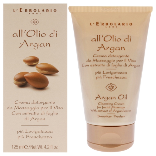 LERBOLARIO  Cleansing Cream - Argan Oil By for Women - 4.2 OZ Cleanser