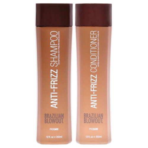 BRAZILIAN BLOWOUT  Acai Anti Frizz Shampoo And Conditioner Kit By for Unisex - 2 PC Kit 12OZ Shampoo, 12OZ Conditioner