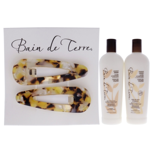 Coconut Papaya Ultra Hydrating Duo by Bain de Terre for Unisex - 2 x 13.5 oz Shampoo and Conditioner