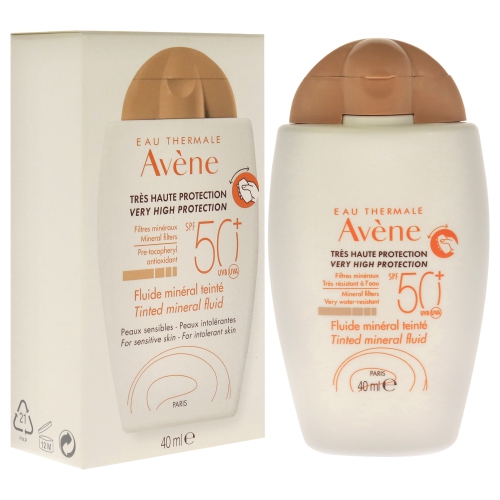 Tinted Mineral Fluid SPF 50 by Avene for Women - 1.3 oz Sunscreen
