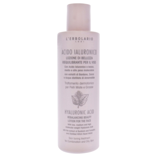 Hyaluronic Acid Rebalancing Beauty Lotion by LErbolario for Unisex - 6.7 oz Lotion