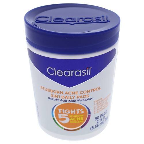 CLEARASIL  Stubborn Acne Control 5-In-1 Daily Pads By for Unisex - 90 PC Pads