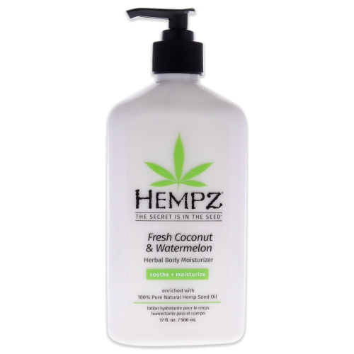 Fresh Coconut and Watermelon Herbal Body Moisturizer by Hempz for Unisex - 17 oz Moisturizer