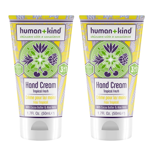 HUMANKIND  Hand-Elbow-Feet Cream - Tropical Fresh - Pack Of 2 By Human+Kind for Unisex - 1.7 OZ Cream