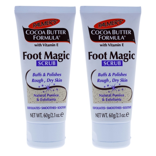 Cocoa Butter Foot Magic Scrub - Pack of 2 by Palmers for Unisex - 2.1 oz Scrub