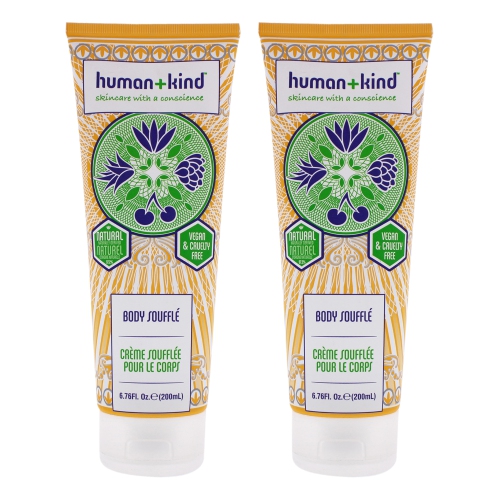 Body Souffle Cream - Tube - Pack of 2 by Human+Kind for Unisex - 6.76 oz Body Cream