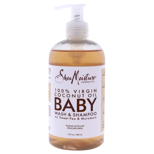 100 Percent Virgin Coconut Oil Baby Wash and Shampoo by Shea Moisture for Kids - 13 oz Body Wash