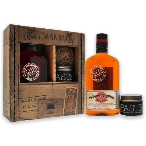 Ensemble Man Made - Sweet Tobacco par 18.21 Man Made pour Homme -2 Pc 18oz Man Made Wash 3-en-1 shampooing, revitalisant et nettoyant pour le corps,