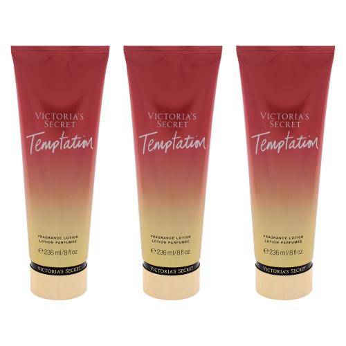 Temptation Fragrance Lotion by Victorias Secret for Women - 8 oz Body Lotion - Pack of 3