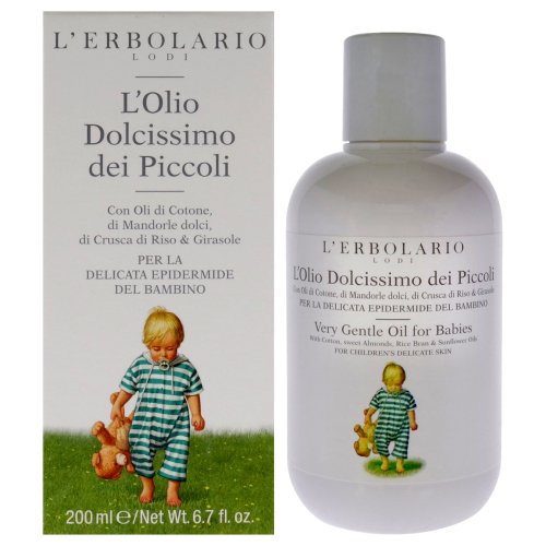 Huile très douce pour bébés de LErbolario pour enfants - huile de 6.7 oz