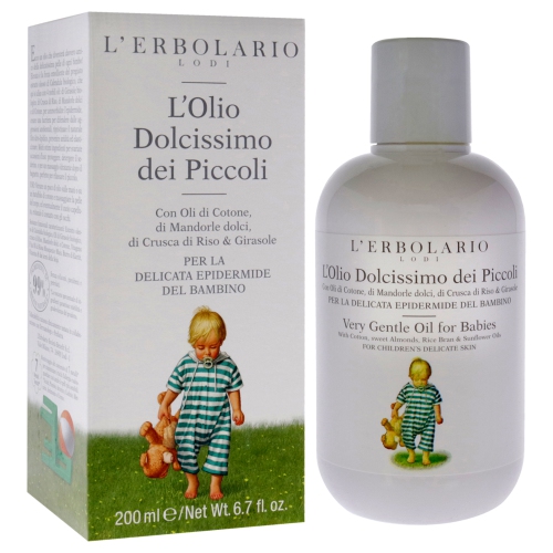Very Gentle Oil for Babies by LErbolario for Kids - 6.7 oz Oil