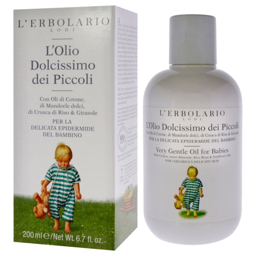Very Gentle Oil for Babies by LErbolario for Kids - 6.7 oz Oil