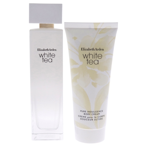 White Tea by Elizabeth Arden for Women - 2 Pc Gift Set 3.3oz EDT Spray, 3.3oz Body Cream