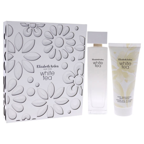 White Tea by Elizabeth Arden for Women - 2 Pc Gift Set 3.3oz EDT Spray, 3.3oz Body Cream