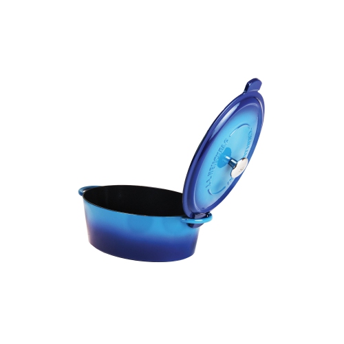 HENCKELS Cast Iron 4.4 L Cast Iron Oval French Oven, Blue
