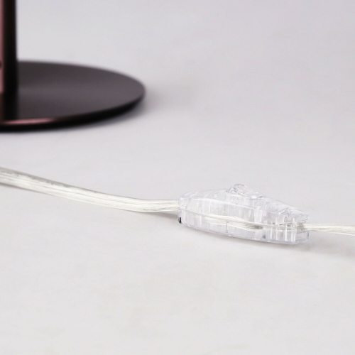 Tubicen Modern Table Lamp, E26 Bulb Nightstand Lamp, Plug in Desk Reading Lamp with Fabric Shade, Solid Metal Bedside Lamps, Taupe