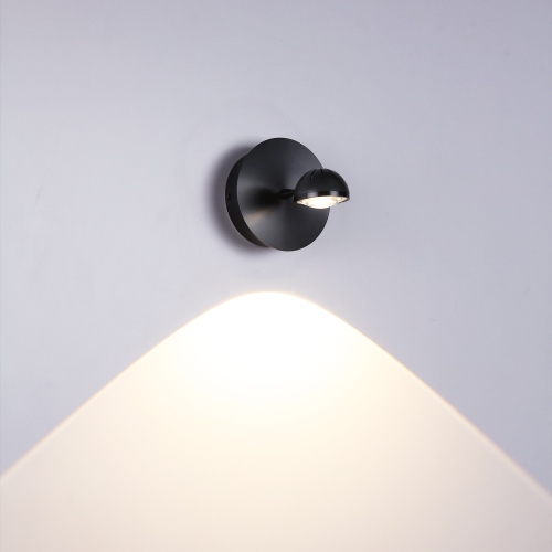 Tubicen Rotatable Wall Sconce Light 8w Integrated Led Dimmable Lamp Angel Adjustable Modern Indoor Lighting Fixture Powerful Metal Black Sconces Best Canada - Dimmable Wall Sconce Black