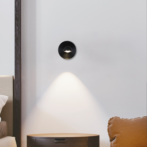 Tubicen Rotatable Wall Sconce Light, 8W Integrated LED Dimmable Wall Lamp, Angel Adjustable Modern Indoor Sconce Wall Lighting Fixture, Powerful