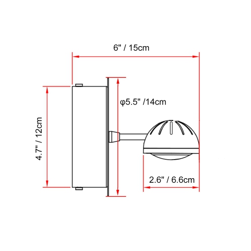 Tubicen Rotatable Wall Sconce Light, 8W Integrated LED Dimmable Wall Lamp, Angel Adjustable Modern Indoor Sconce Wall Lighting Fixture, Powerful