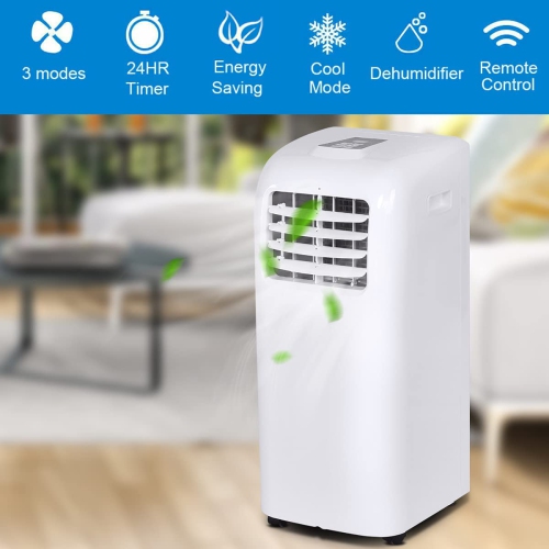 Gymax Portable Air Conditioner Cooling Fan Dehumidifier 8000BTU w/ Remote Control