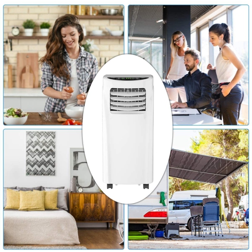 Gymax Portable Air Conditioner Cooling Fan Dehumidifier 8000BTU w/ Remote Control