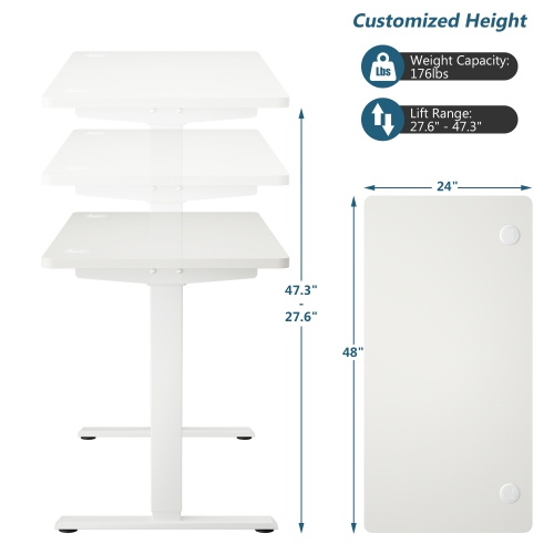 Gymax Electric Standing Desk Sit to Stand Height Adjustable Dual Motor