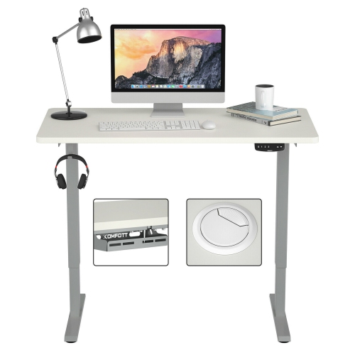 GYMAX  Electric Standing Desk Sit to Stand Height Adjustable Dual Motor