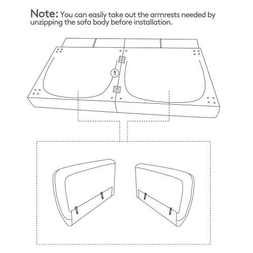 Canapé-lit Futon Convertible de Marque Gymax en Plastique PU Réglable Canapé-lit avec des Pieds en Bois
