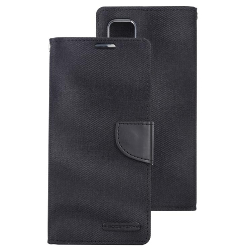 Image 1 de 2.. HYFAI – Étui format journal avec étui magnétique avec pince portefeuille CANVAS porte-carte étui folio en tissu avec support à rabat pour Galaxy S21