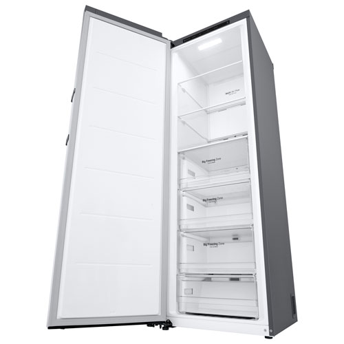 LG 24" 11.4 Cu. Ft. Frost-Free Counter-Depth Column Freezer (LROFC1104V) - Platinum Silver Steel