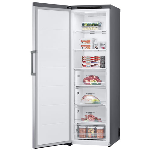 LG 24" 11.4 Cu. Ft. Frost-Free Counter-Depth Column Freezer (LROFC1104V) - Platinum Silver Steel