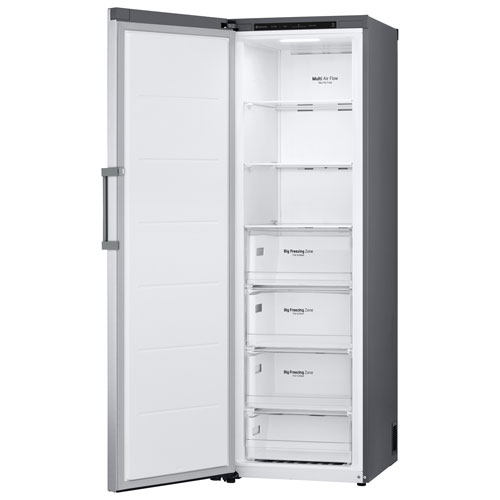 LG 24" 11.4 Cu. Ft. Frost-Free Counter-Depth Column Freezer (LROFC1104V) - Platinum Silver Steel