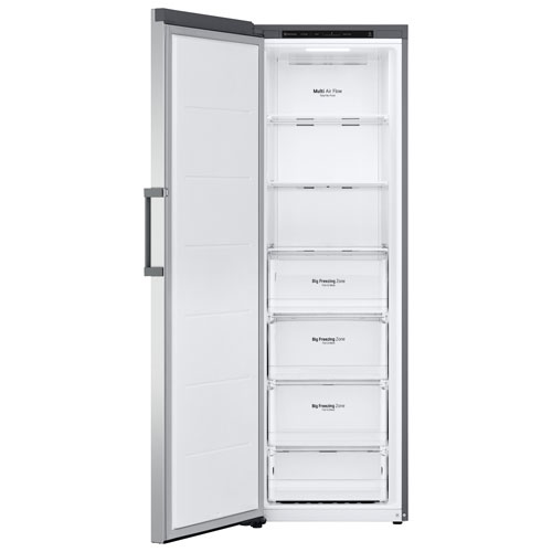 LG 24" 11.4 Cu. Ft. Frost-Free Counter-Depth Column Freezer (LROFC1104V) - Platinum Silver Steel
