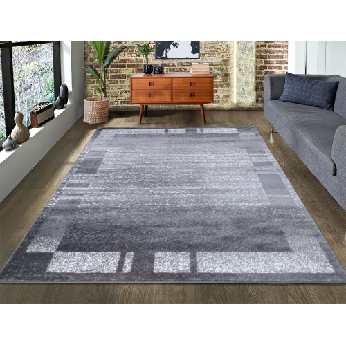 A2Z Rug Contemporary Grey Palma 9958 Area Rugs 80x150 cm - 240x330 cm - 7'10"x10'10" Ft