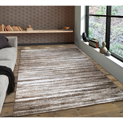 A2z Rug Contemporary Brown Palma 1495, 8 X 10 Foot Rug In Cm