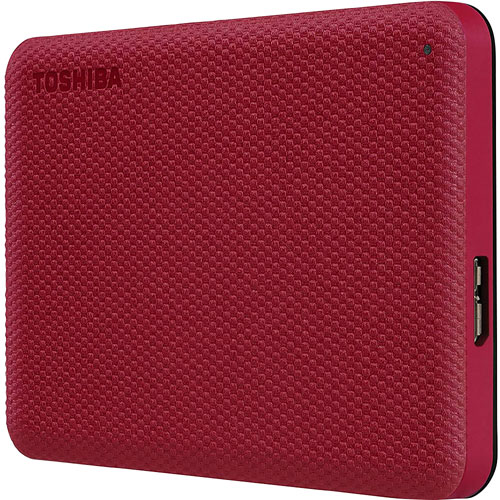 Toshiba Canvio Advance 1TB USB 3.0 External Hard Drive - Red